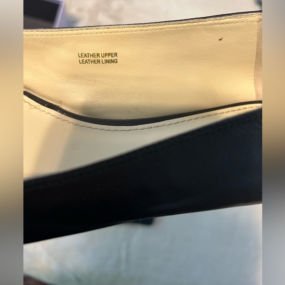 Vera Wang Lavender crystal embellished black leather flats, size 9 1/2 - Picture 4 of 10